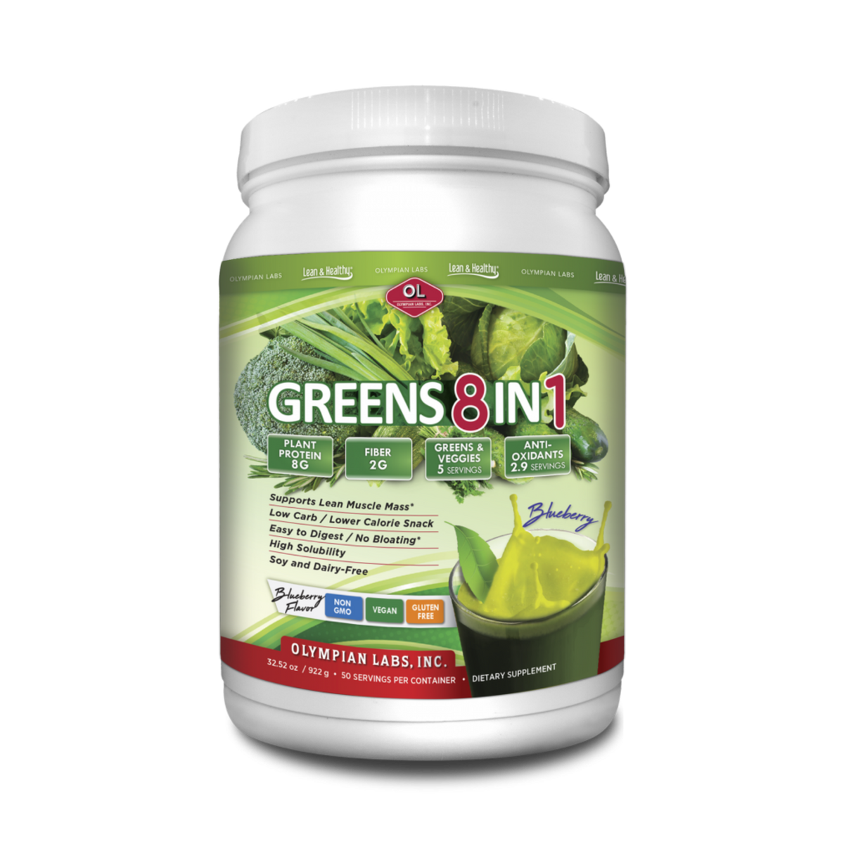 Olympian Labs, Greens 8 IN 1, 730 Gm