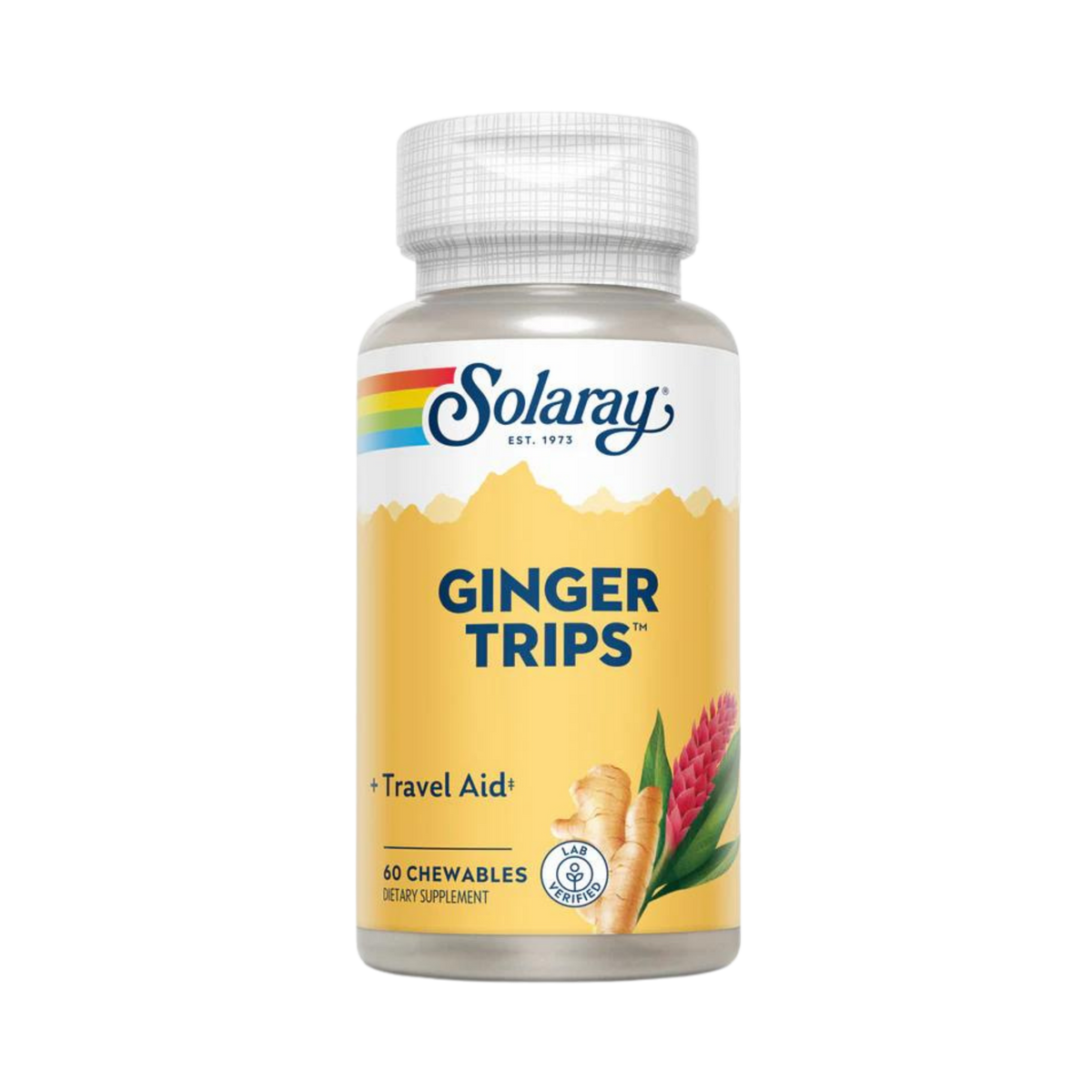 Solaray, Ginger Trips, 60 Chewables