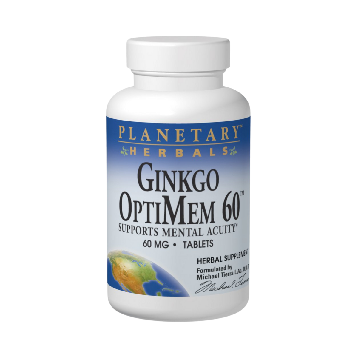 Planetary Herbals, Ginkgo OptiMem, 60 Mg, 180 Tablets