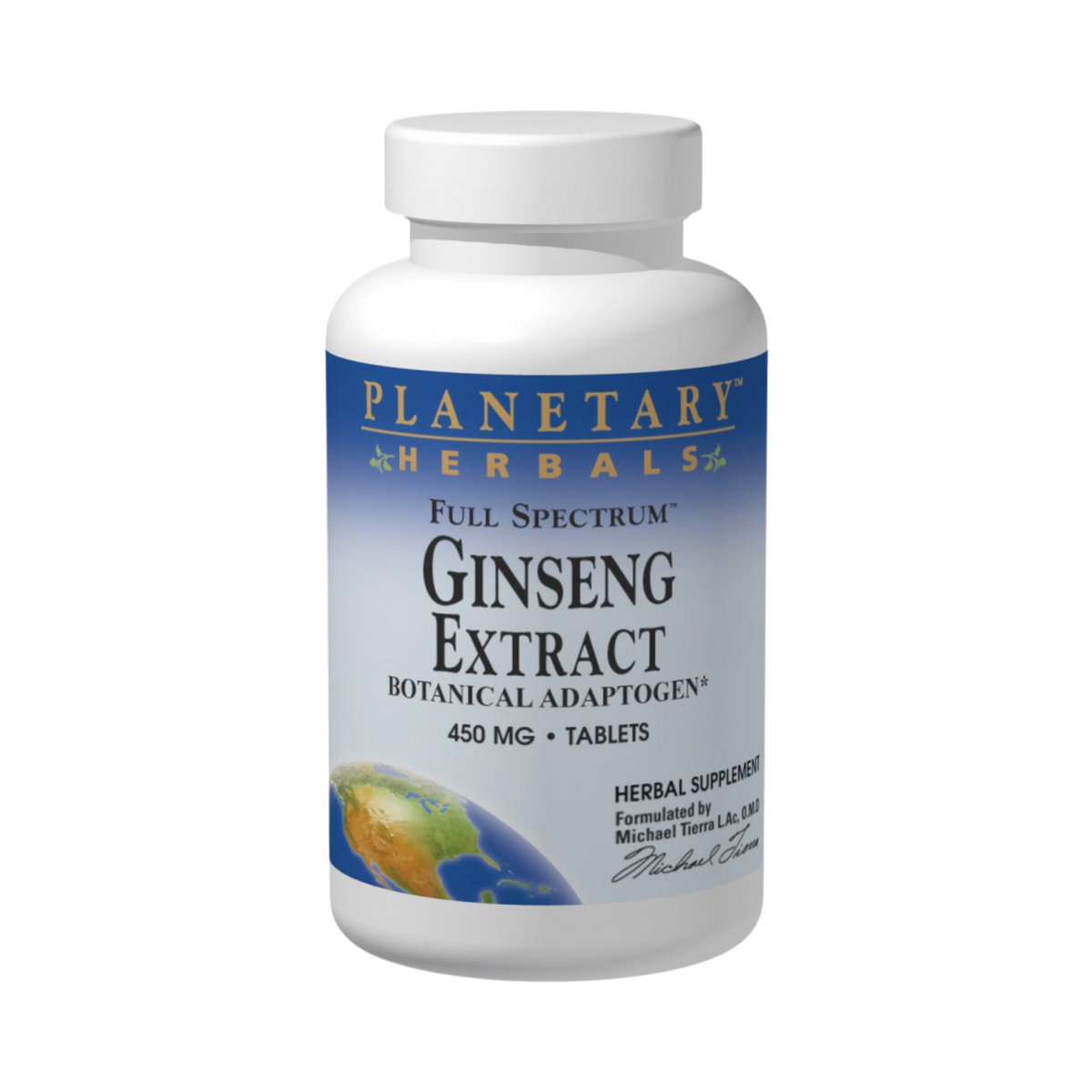 Planetary Herbals, Ginseng Extract, Full Spectrum, 500 Mg, 90 Tablets