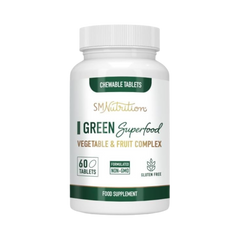 SMNutrition, Green Superfood Supplement Organic Greens - 28+ Fruits & Veggies, 60 Tablets