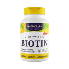 Healthy Origins, Biotin (B7), 5000 Mcg, 150 VCaps