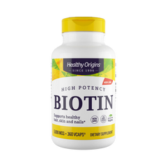 Healthy Origins, Biotin (B7), 5000 Mcg, 360 VCaps