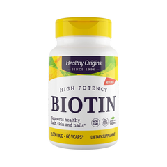 Healthy Origins, Biotin (B7), 5000 Mcg, 60 VCaps