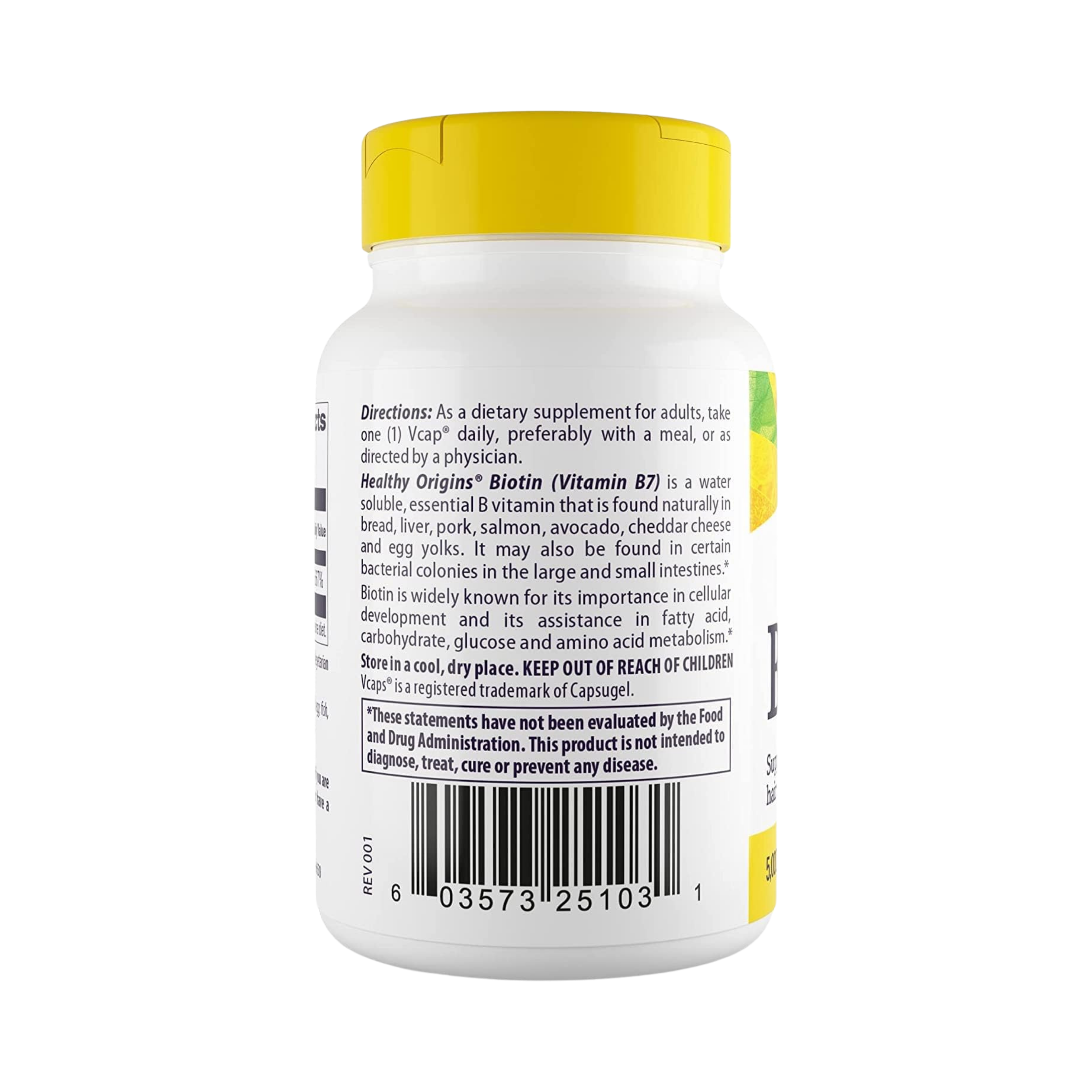 Healthy Origins, Biotin (B7), 5000 Mcg, 60 VCaps