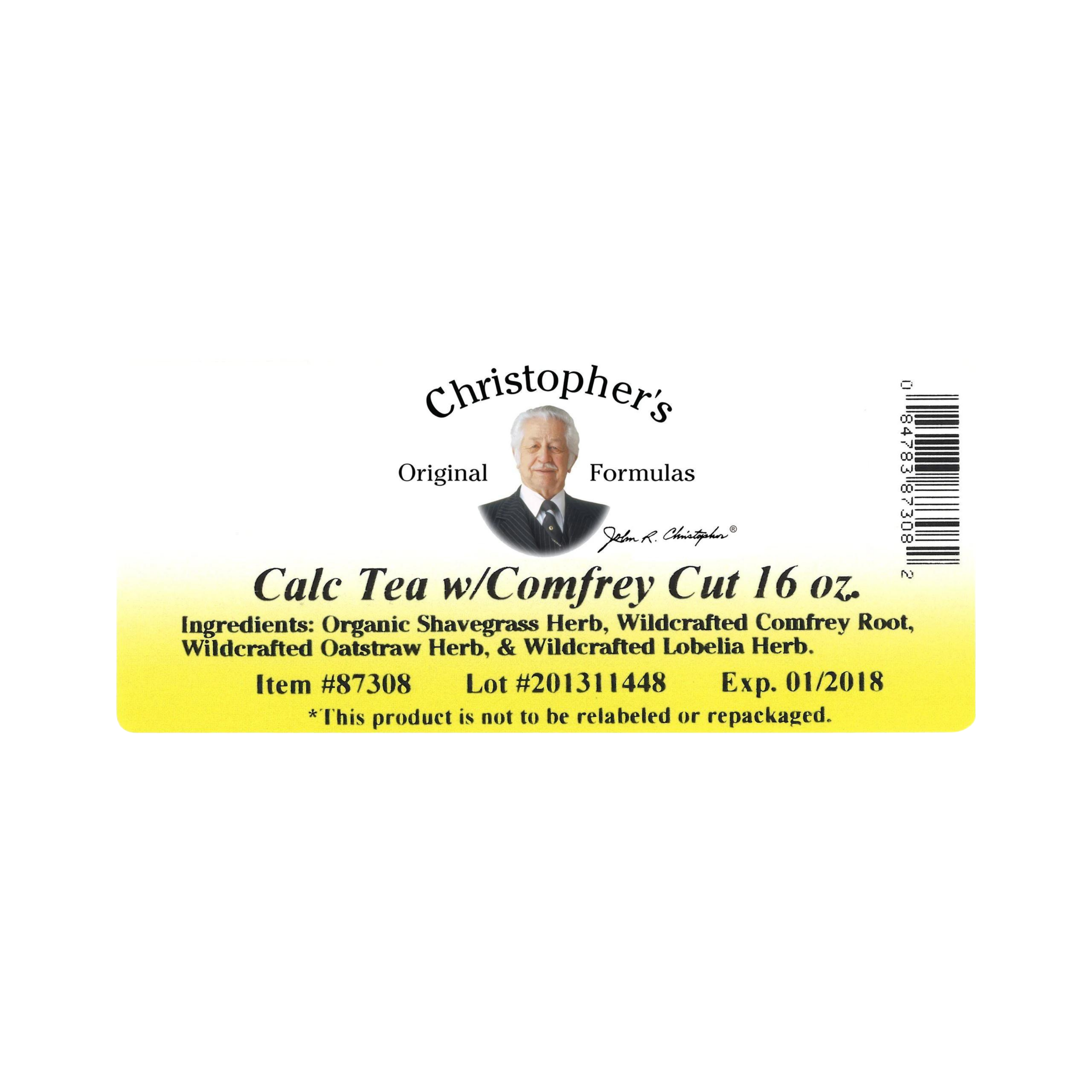 Christopher's Original Formulas, Herbal Calcium Formula, (Calc Tea) w/ Comfrey, Bulk 1 Lb Cut