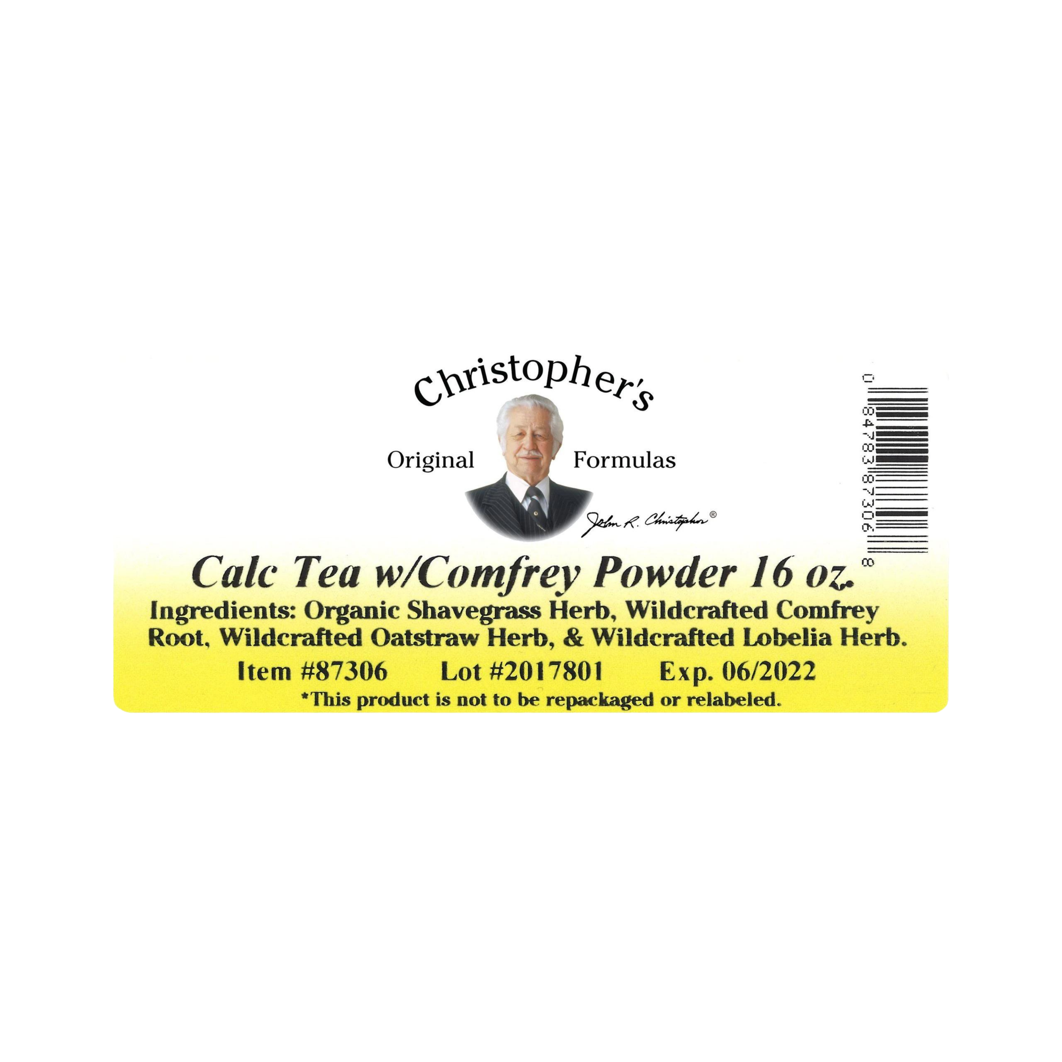 Christopher's Original Formulas, Herbal Calcium Formula (Calc Tea) w/ Comfrey, Bulk 1 Lb Powder