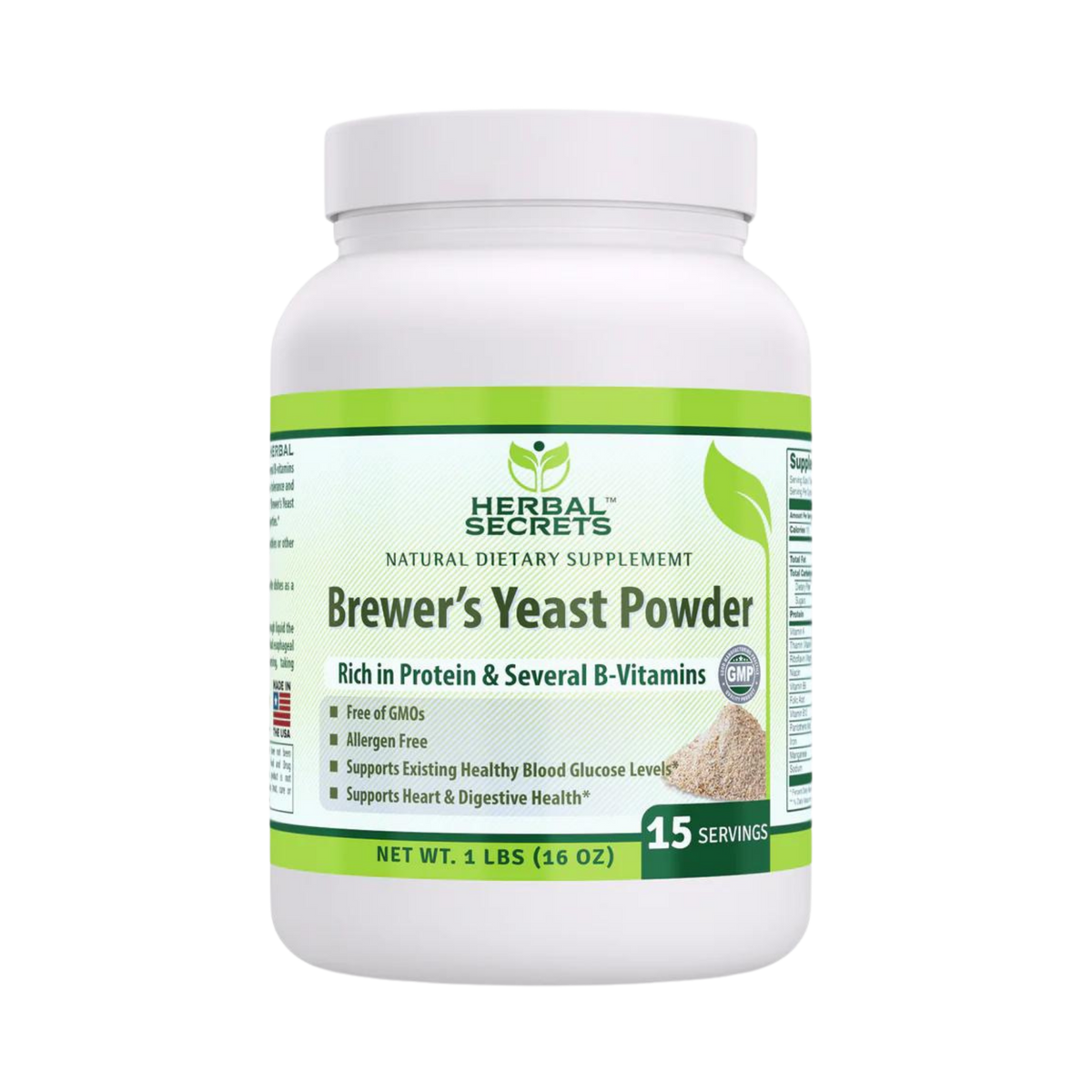 Herbal Secrets, Brewer's Yeast Powder, 16 Oz