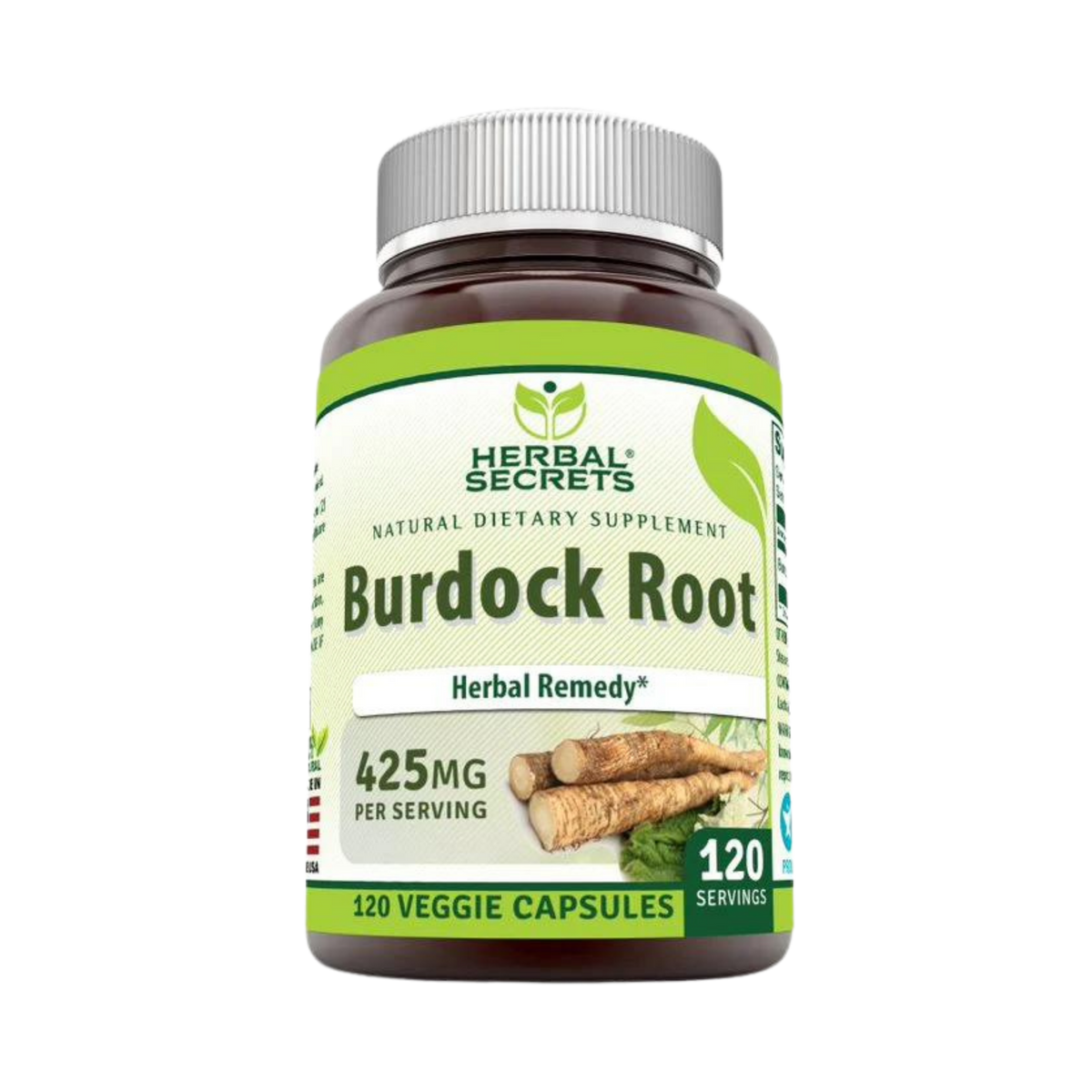 Herbal Secrets, Burdock Root, 425 Mg, 120 Capsules