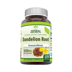 Herbal Secrets, Dandelion Root, 520 Mg, 120 Veggie Capsules