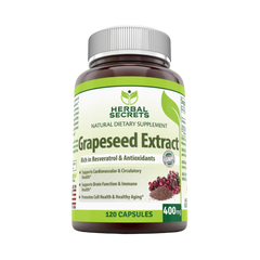 Herbal Secrets, Grapeseed Extract, 400 mg, 120 Capsules