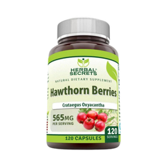 Herbal Secrets, Hawthorn Berries, 565 Mg, 120 Capsules