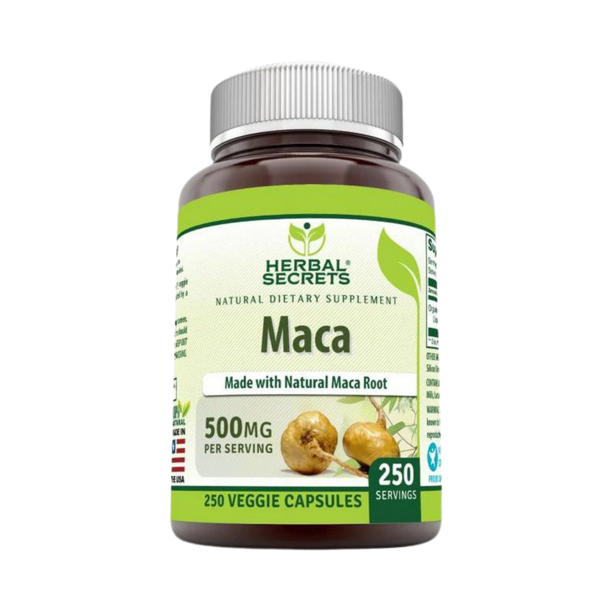 Herbal Secrets, Maca, 500 Mg, 250 Veggie Capsules