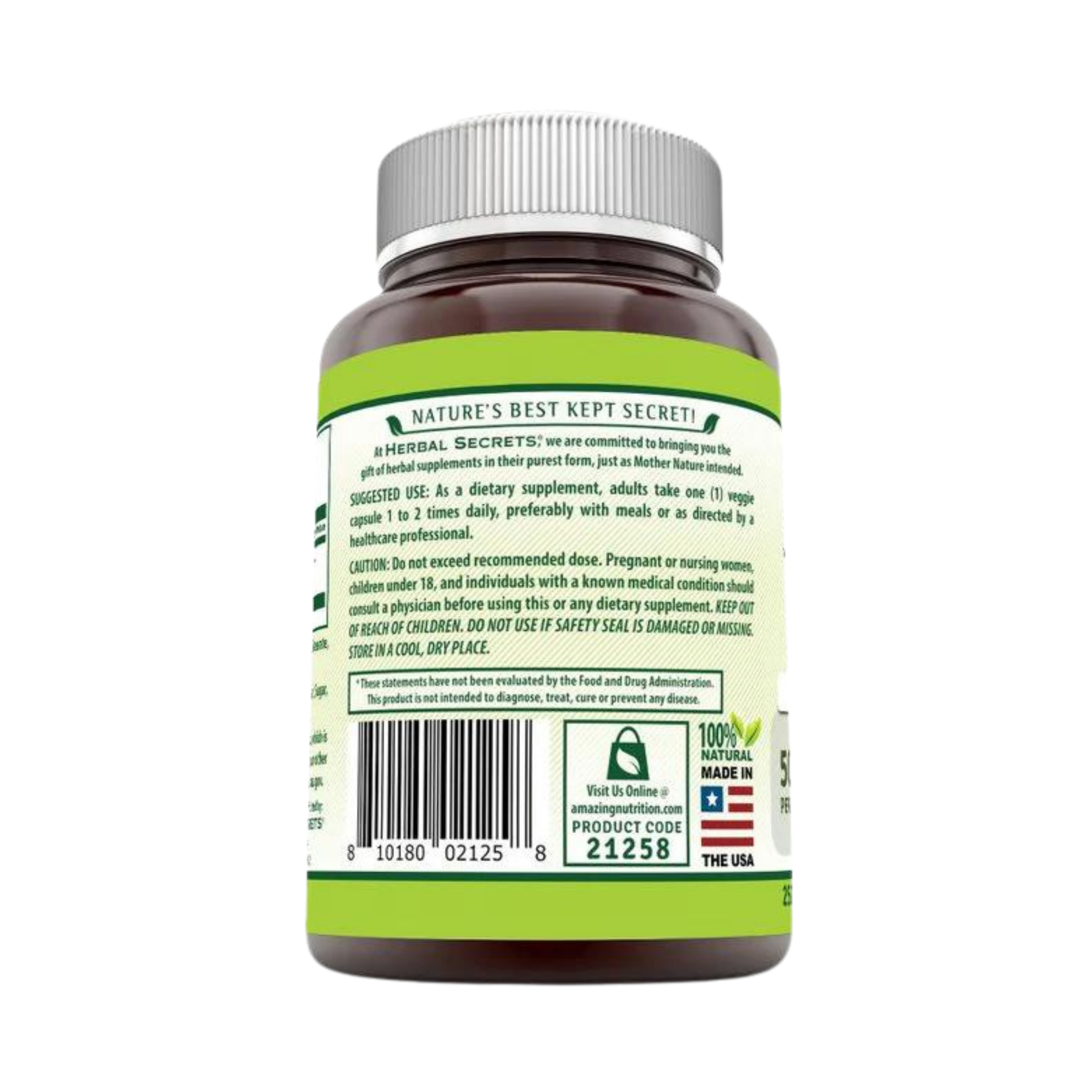 Herbal Secrets, Maca, 500 Mg, 250 Veggie Capsules