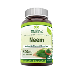 Herbal Secrets, Neem, 500 Mg, 120 Vegetarian Capsules