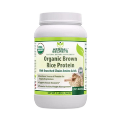 Herbal Secrets, Organic Brown Rice Protein Powder, 3 lbs