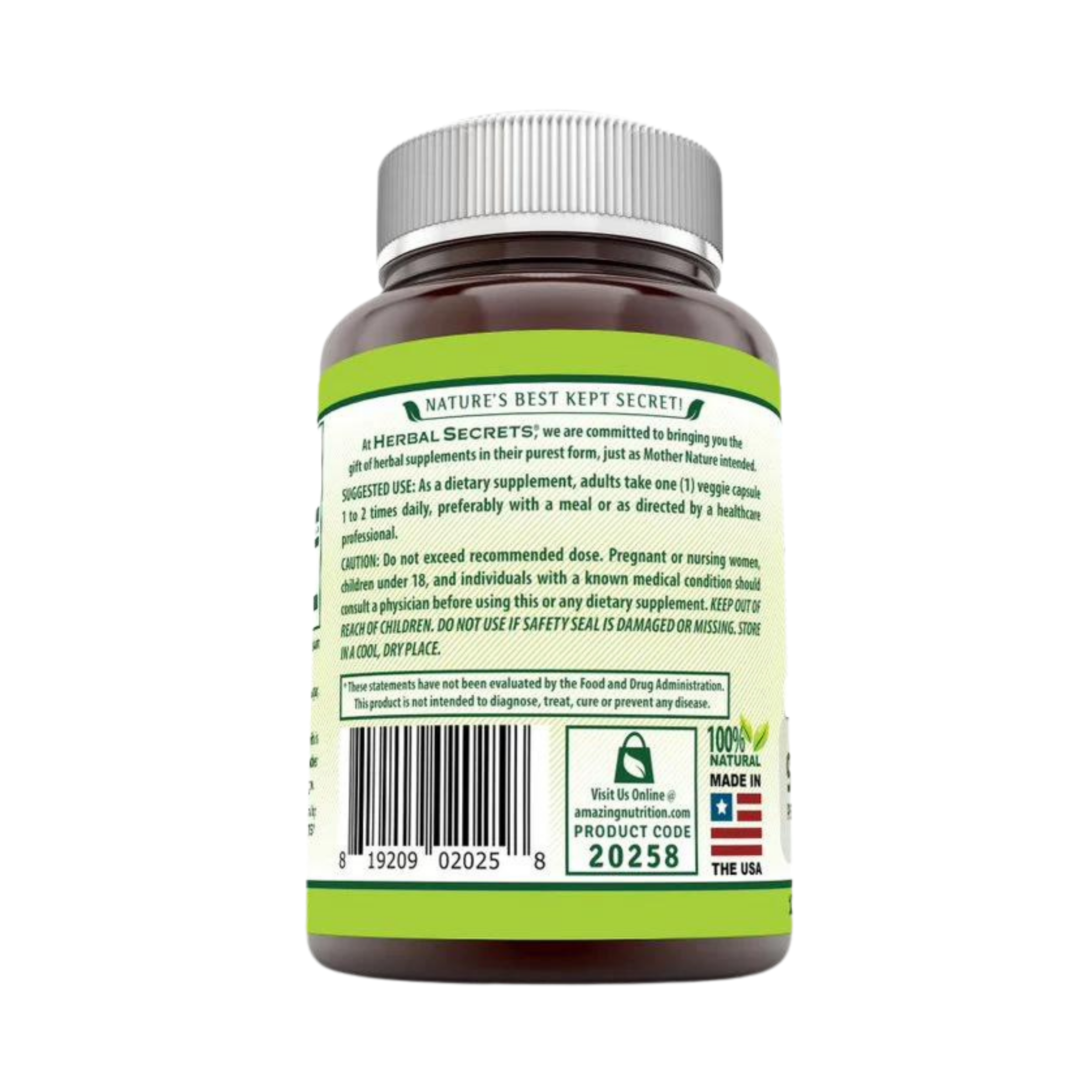 Herbal Secrets, Organic Maca, 950 Mg, 120 Veggie Capsules