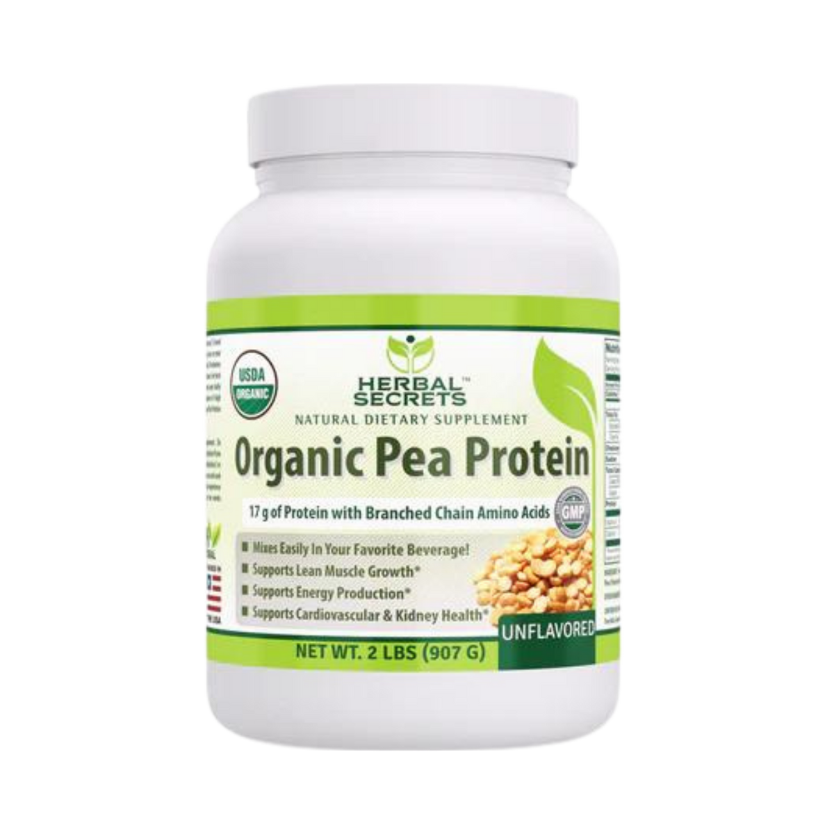 Herbal Secrets, Organic Pea Protein Powder, 2 lbs