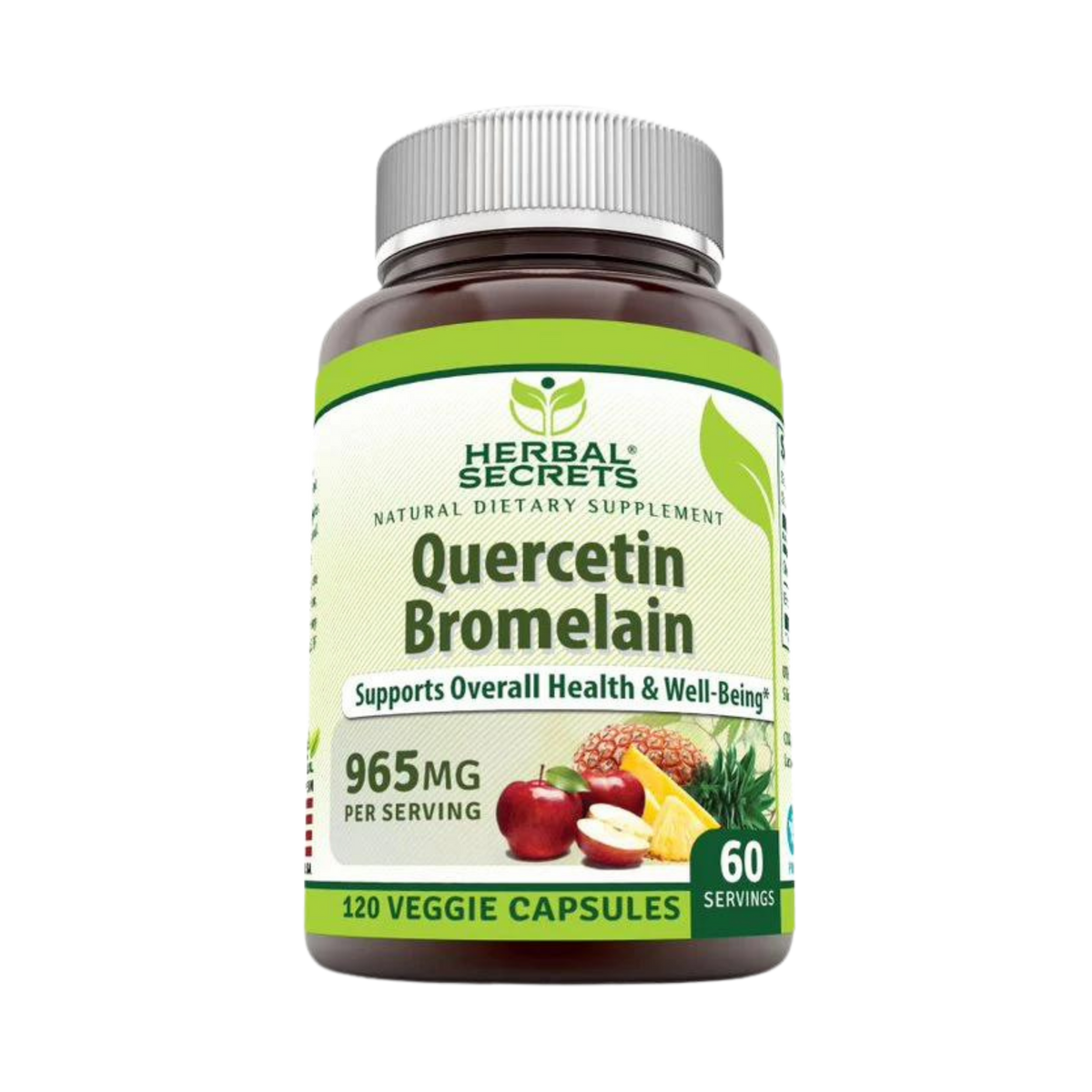 Herbal Secrets, Quercetin 800 Mg with Bromelain 165 Mg, 120 Veggie Capsules