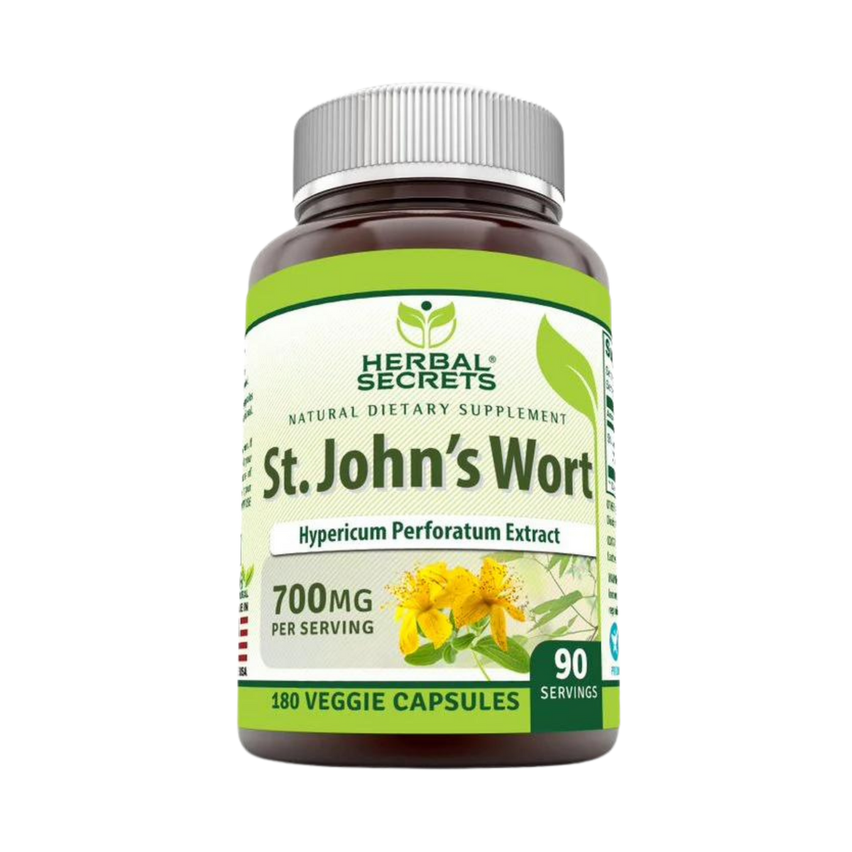 Herbal Secrets, St. John's Wort, 700 Mg, 180 Capsules