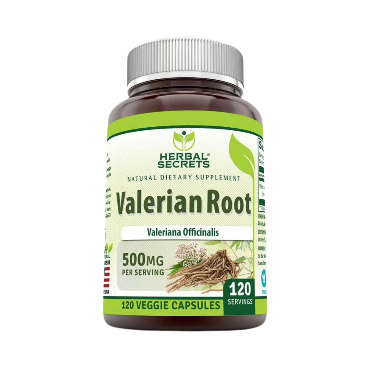 Herbal Secrets, Valerian Root, 500 Mg, 120 Capsules