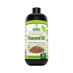 Herbals Secrets, USDA Certified Organic Flaxseed Oil, 16 Fl Oz