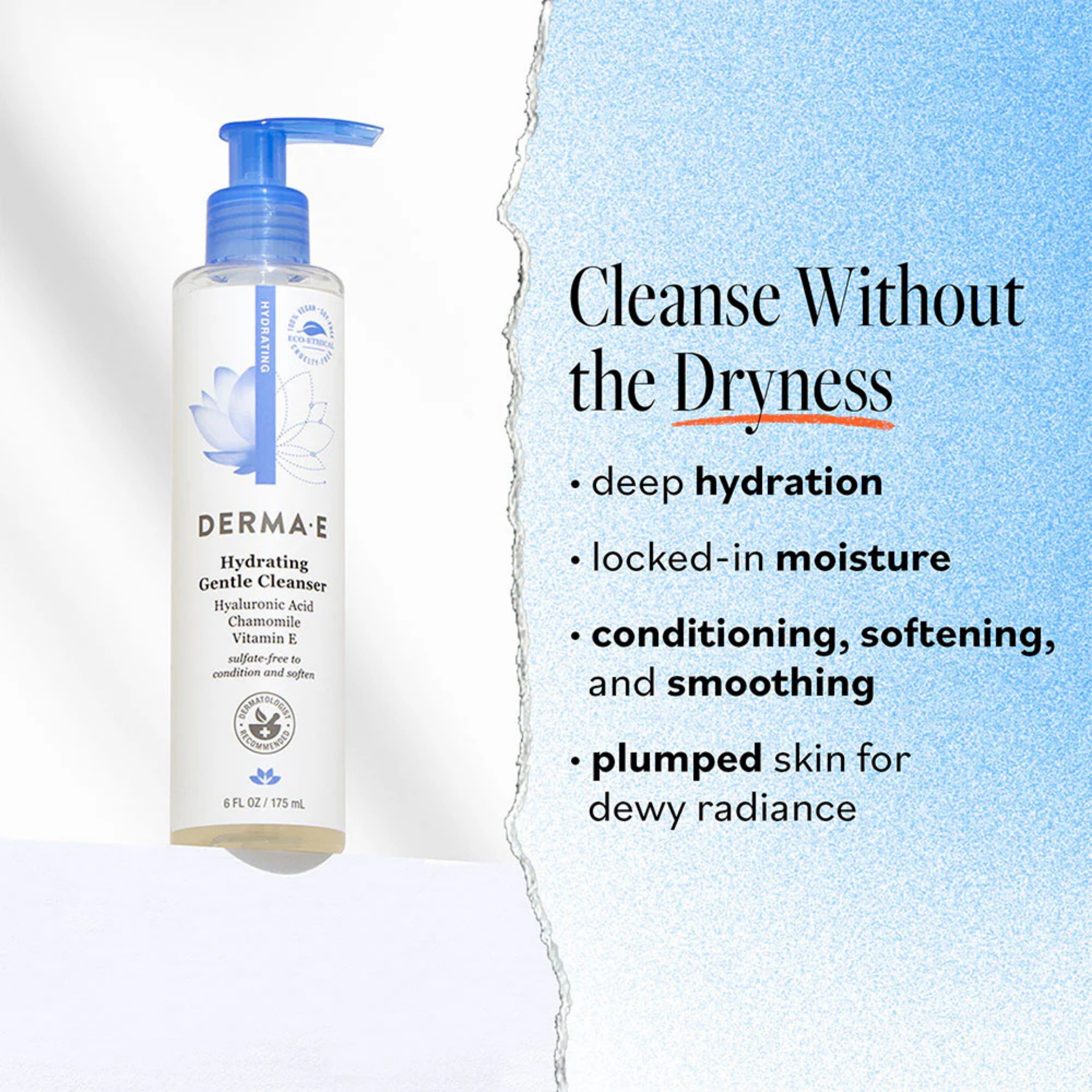 Derma E, Hydrating Gentle Cleanser, 6 Fl Oz