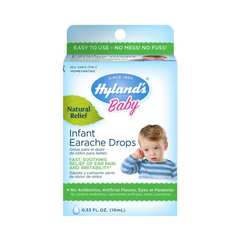 Hyland's Naturals, Infant Earache Drops, Natural Homeopathic Earache Pain Relief from Allergy and Cold & Flu, 0.33 Oz