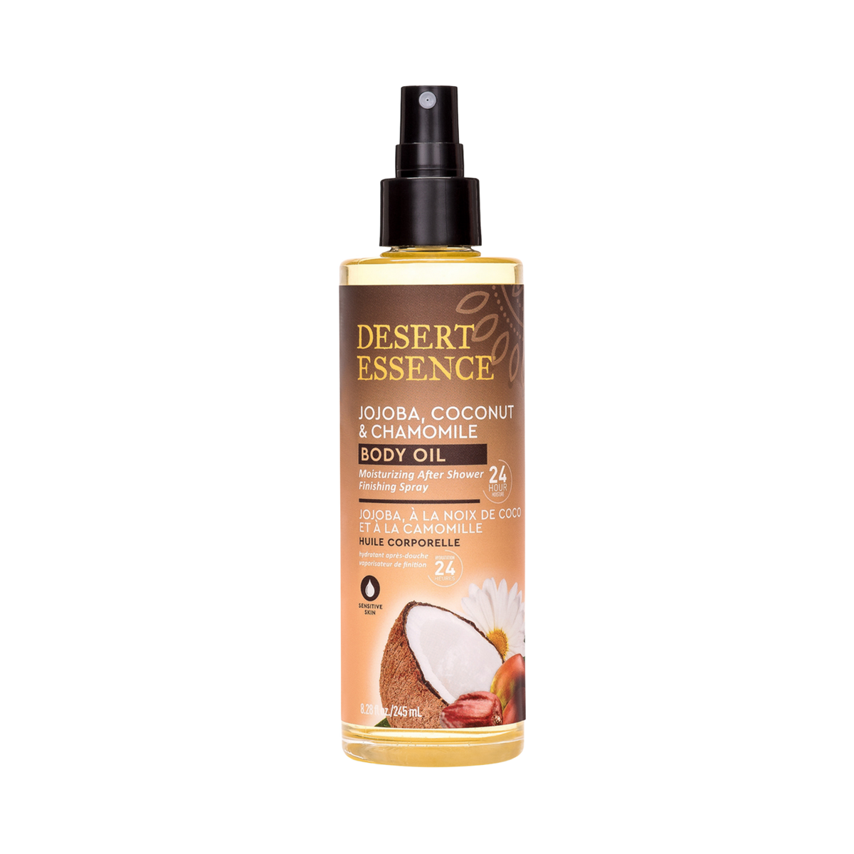 Desert Essence, Jojoba, Coconut & Chamomile Body Oil Spray, 8.28 Fl Oz