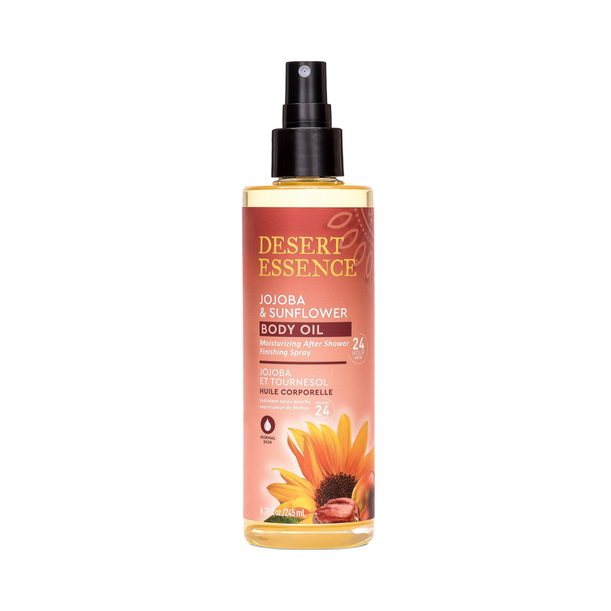 Desert Essence, Jojoba & Sunflower Body Oil Spray, 8.28 Fl Oz