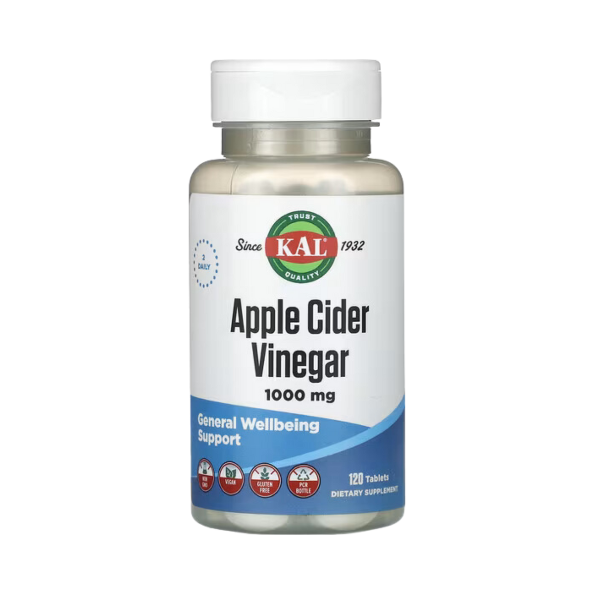 KAL, Apple Cider Vinegar, 1,000 Mg, 120 Tablets