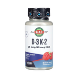 KAL, D-3, K-2 , Raspberry, 60 Micro Tablets