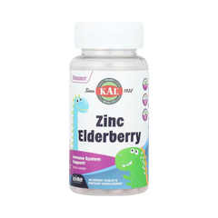 KAL, Dinosaurs, Zinc Elderberry, Mixed Berry, 90 Micro Tablets