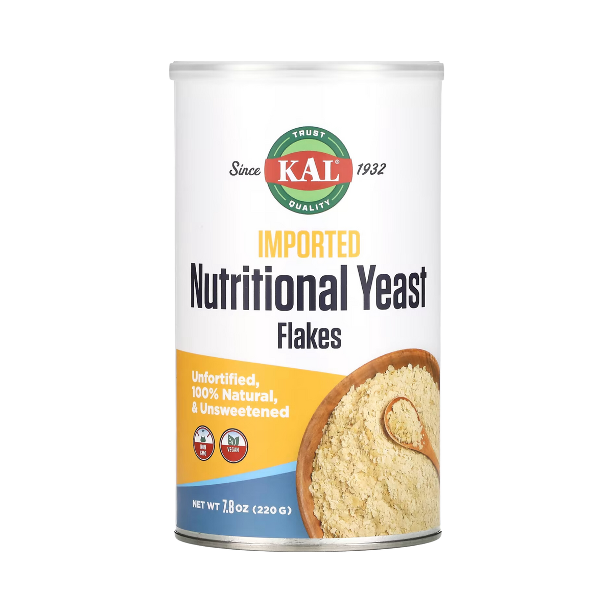 KAL, Imported Nutritional Yeast Flakes, Unsweetened, 7.8 Oz