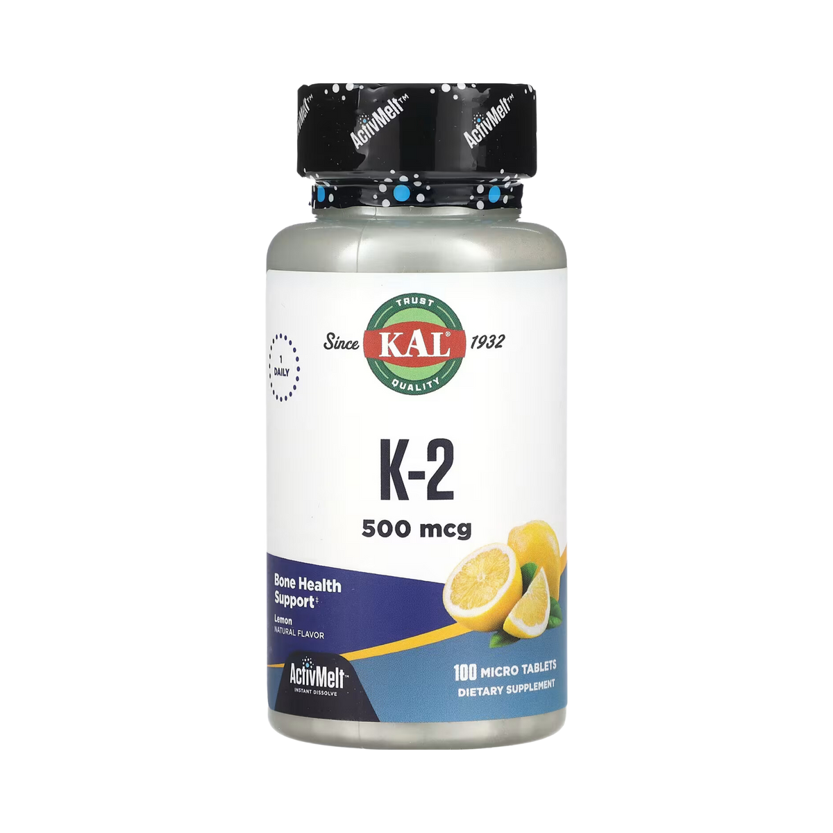 KAL, K-2, Lemon, 500 Mcg, 100 Micro Tablets