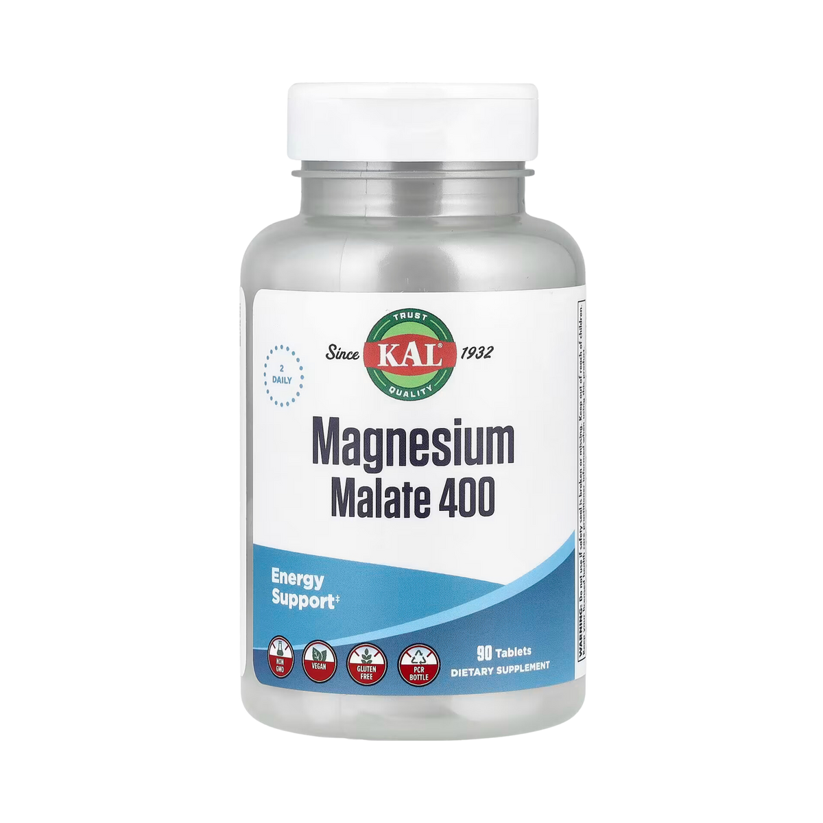 KAL, Magnesium Malate 400, 90 Tablets