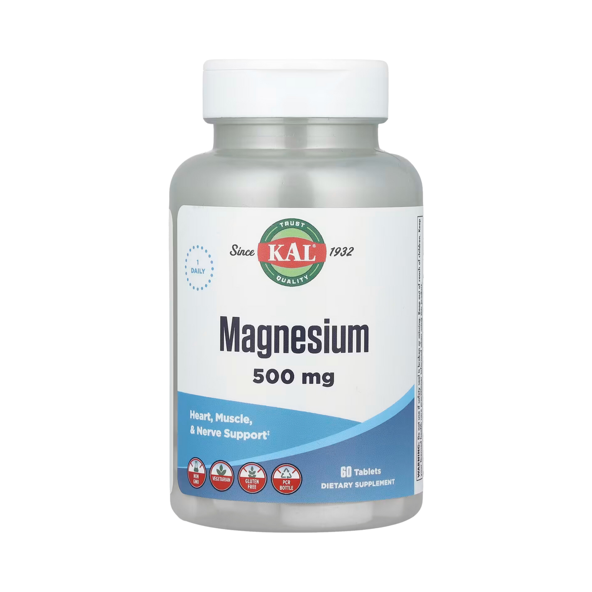 KAL, Magnesium, 500 Mg, 60 Tablets