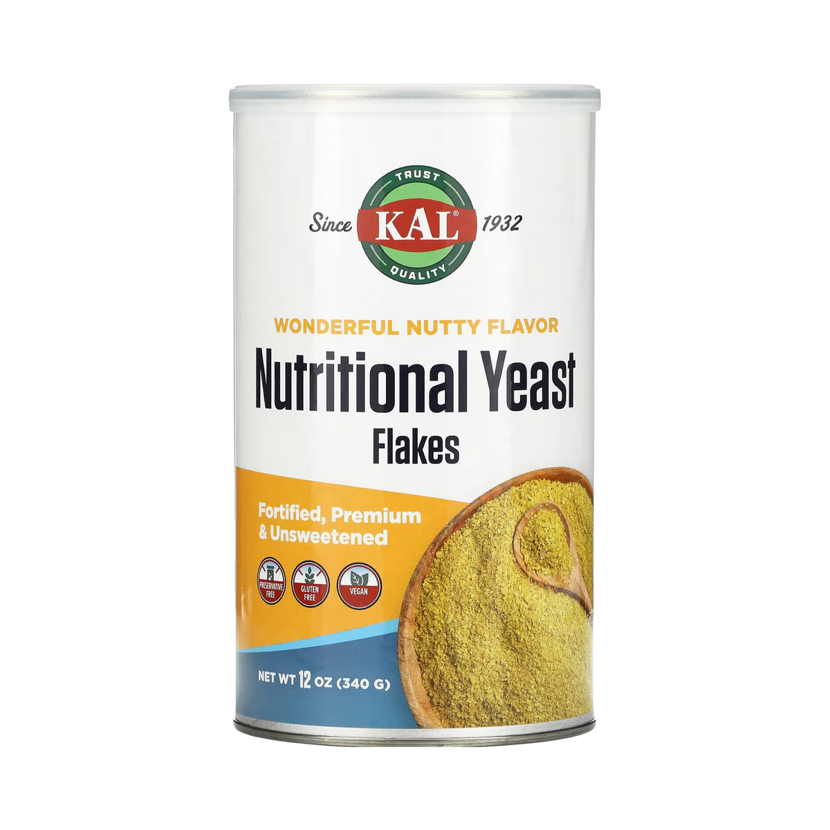 KAL, Nutritional, Yeast Flakes, Wonderful Nutty, 12 Oz