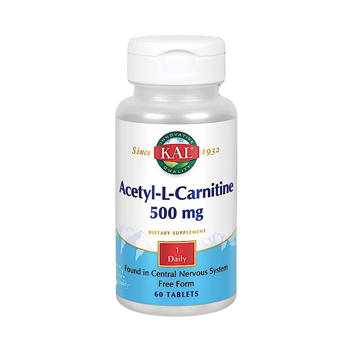 Kal, Acetyl L-Carnitine 500mg, 60 Tablets