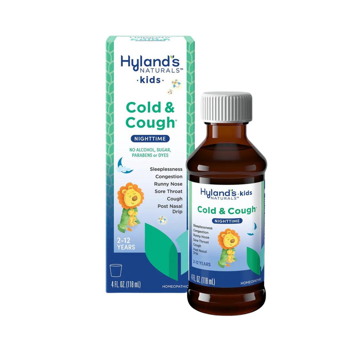 Hyland's Naturals, Kids, Cold & Cough, Nighttime, Ages 2-12, Unflavored, 4 Fl Oz