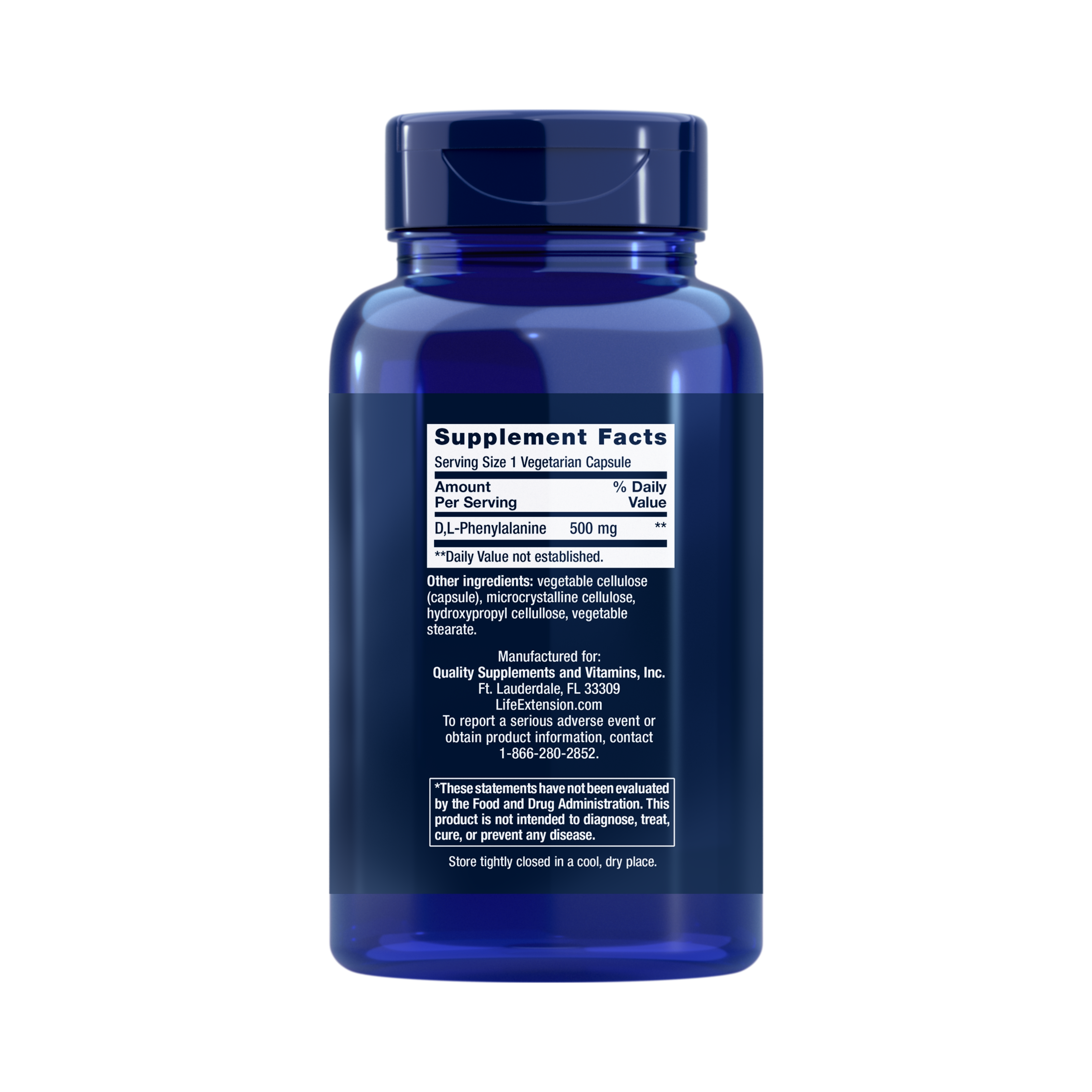 Life Extension, D, L-Phenylalanine Capsules