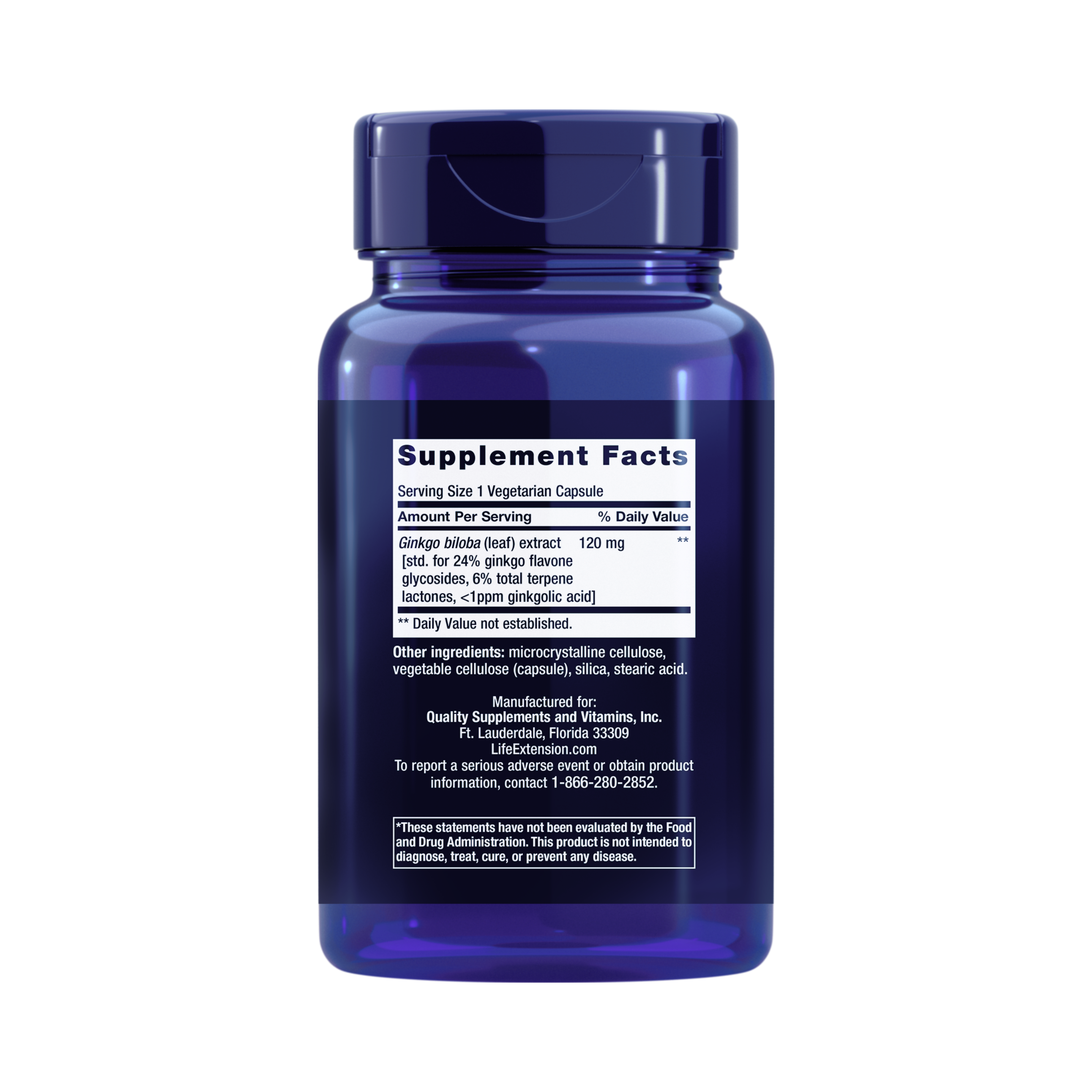 Life Extension, Ginkgo Biloba Certified Extract™