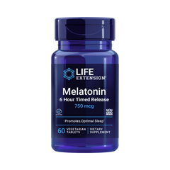 Life Extension, Melatonin 6 Hour Timed Release (750 mcg)