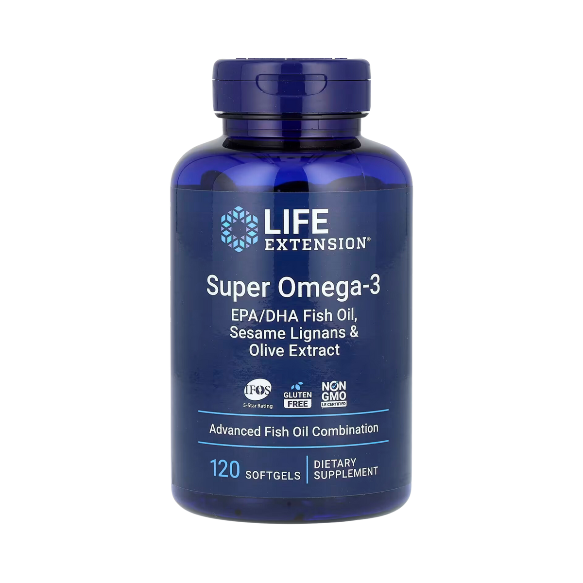 Life Extension - Super Omega-3 EPA/DHA Fish Oil, Sesame Lignans & Olive Extract 120 Softgels