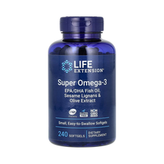 Life Extension - Super Omega-3 EPA/DHA Fish Oil, Sesame Lignans & Olive Extract, 240 Softgels