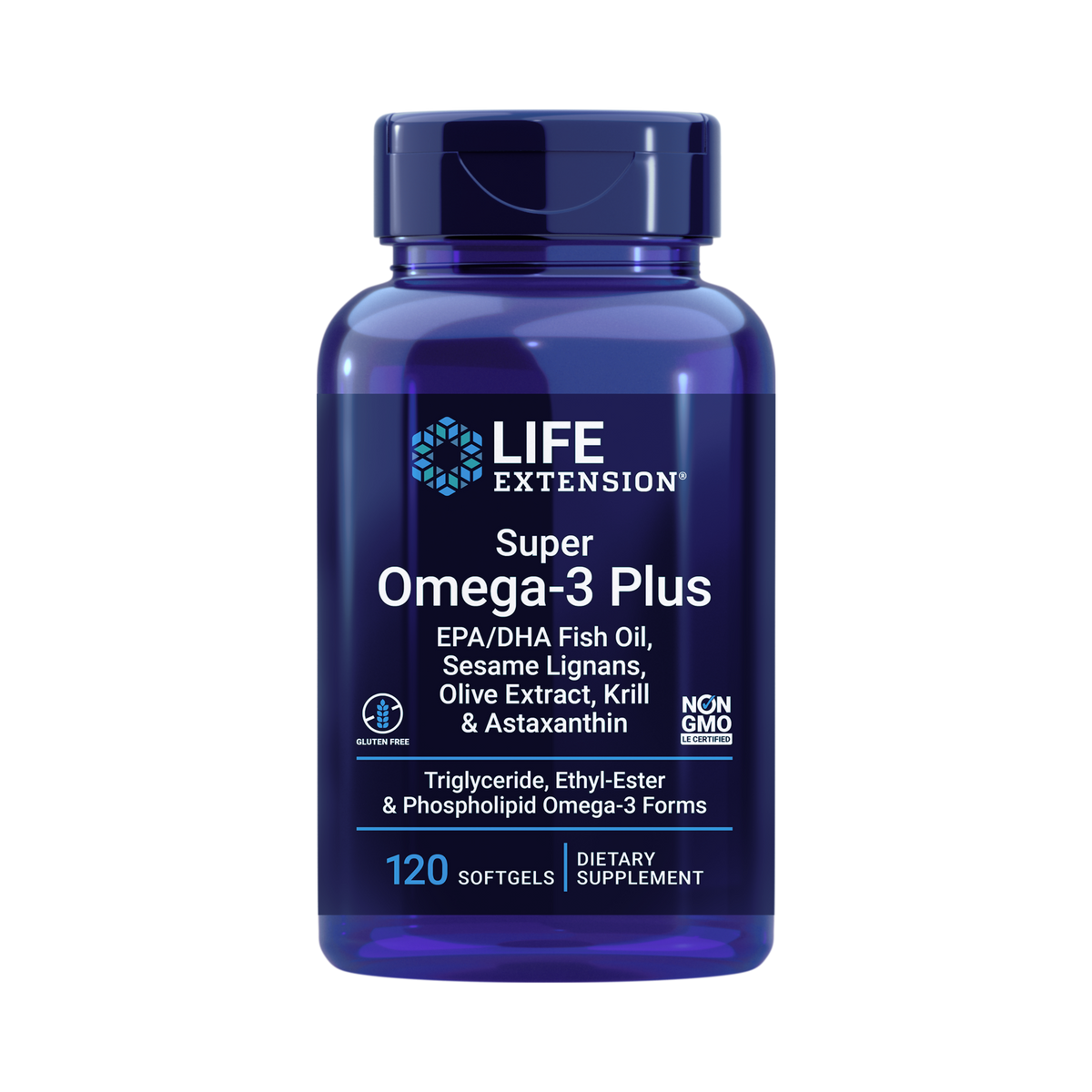 Life Extension - Super Omega-3 Plus EPA/DHA Fish Oil, Sesame Lignans, Olive Extract, Krill & Astaxanthin 120 Softgels