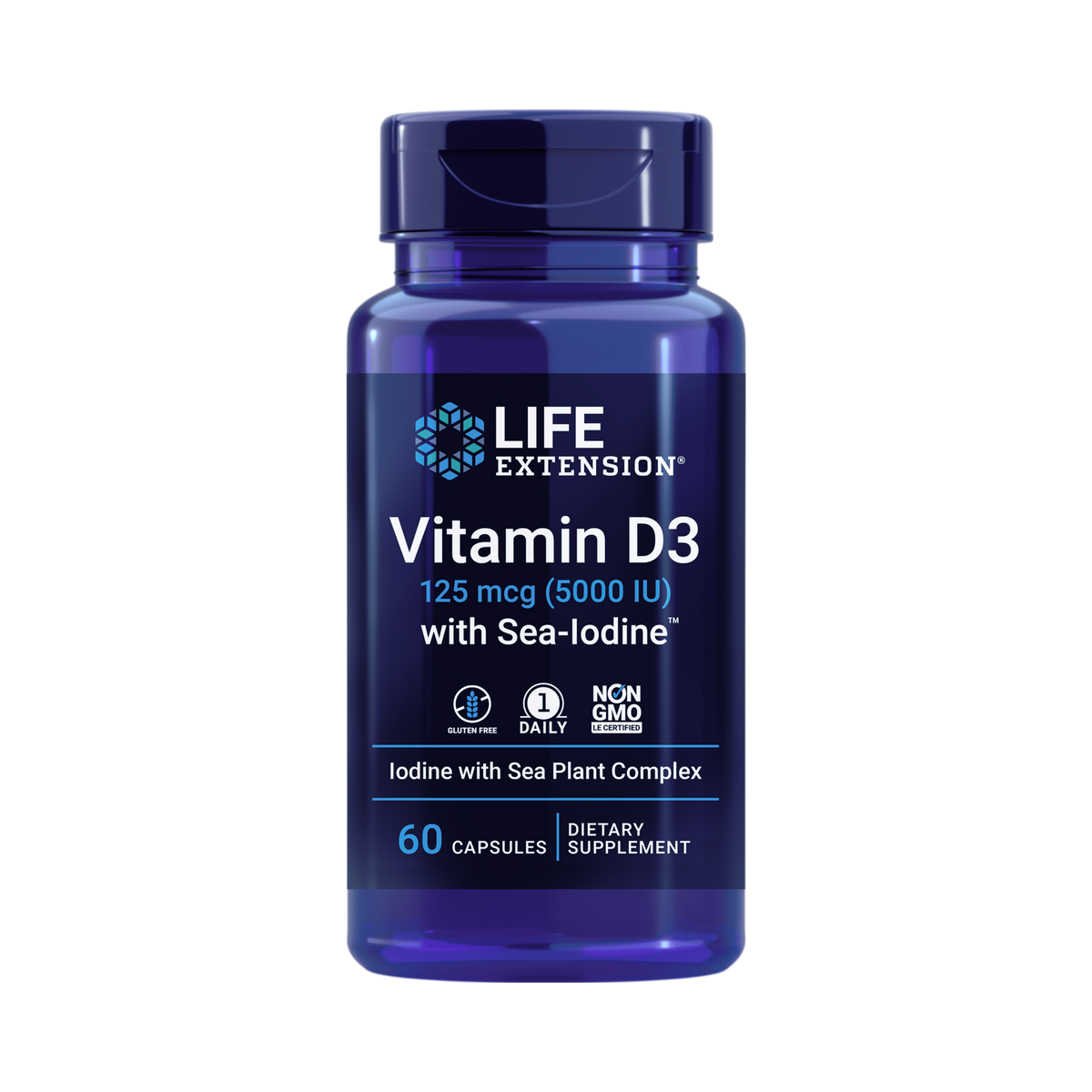 Life Extension, Vitamin D3 with Sea-Iodine™