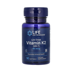 Life Extension, Low Dose Vitamin K2 (MK-7), 45 Mcg, 90 Softgels