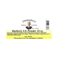 Christopher's Original Formulas, Liver & Gallbladder Formula, Barberry L.G. Bulk 1 Lb Powder