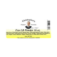 Christopher's Original Formulas, Lower Bowel Formula (Fen L.B.) Bulk 1 Lb Powder